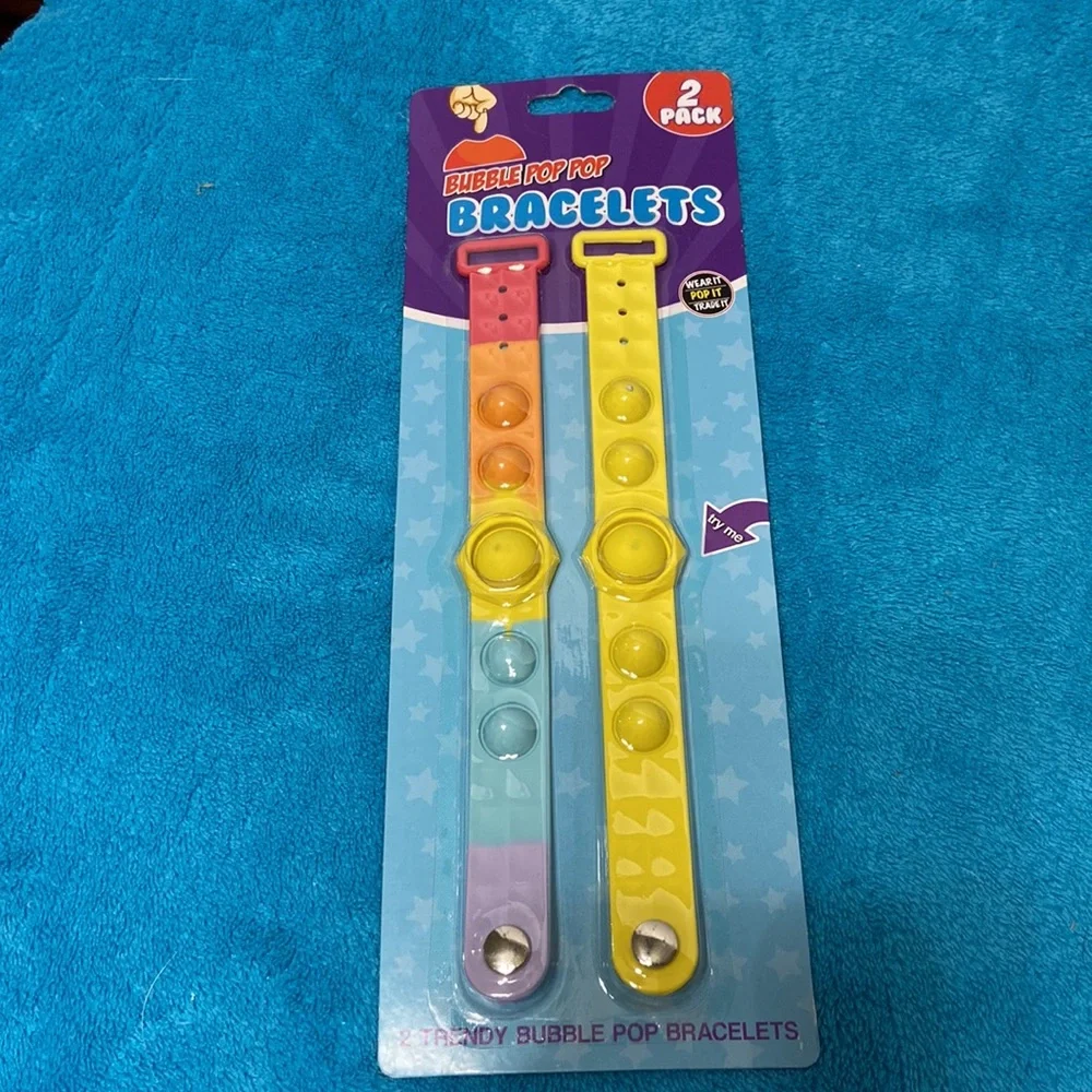 Bubble Pop Pop bracelets, suckers, and square ones, bundle.